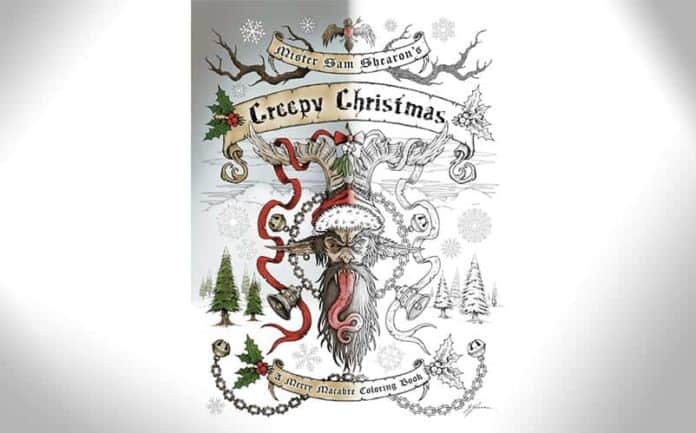creepy christmas coloring book