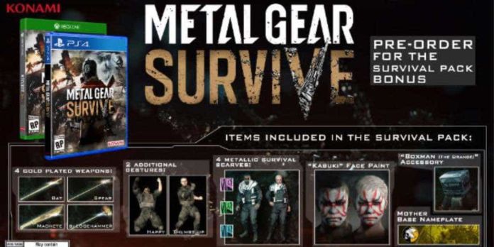 Metal Gear Survive Pre-Order Bonuses