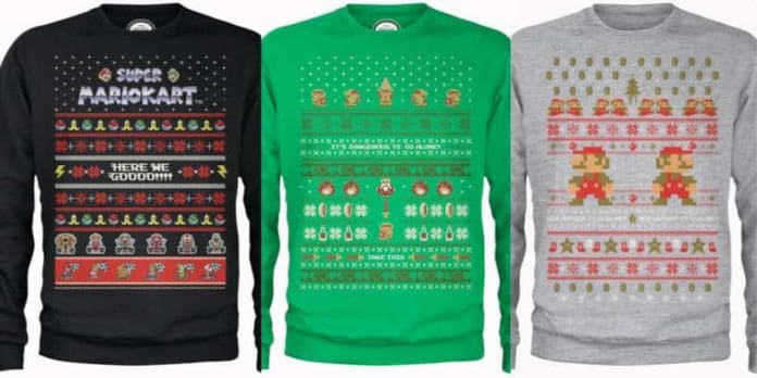Retro Nintendo Christmas Sweaters