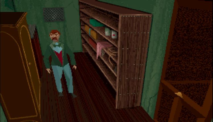 En skärmdump av ensam i det mörka spelet