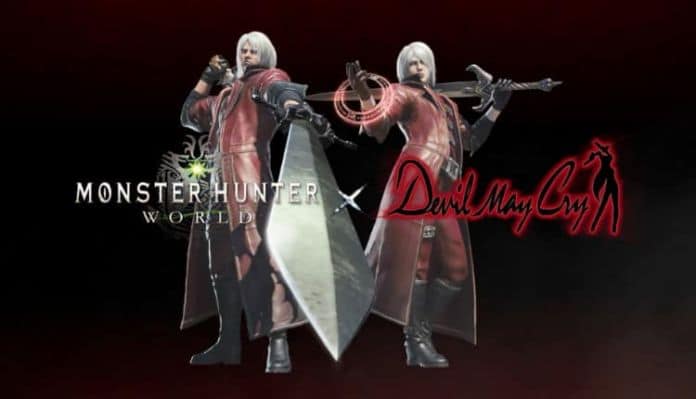 Capcom is bringing Dante into Monster Hunter: World to celebrate the release of the Devil May Cry: HD Collection.