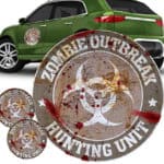 zombie outbreak hunting unit gray car decals