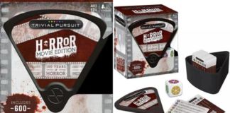 image depicting contents of Horror Movie Trivial Pursuit game