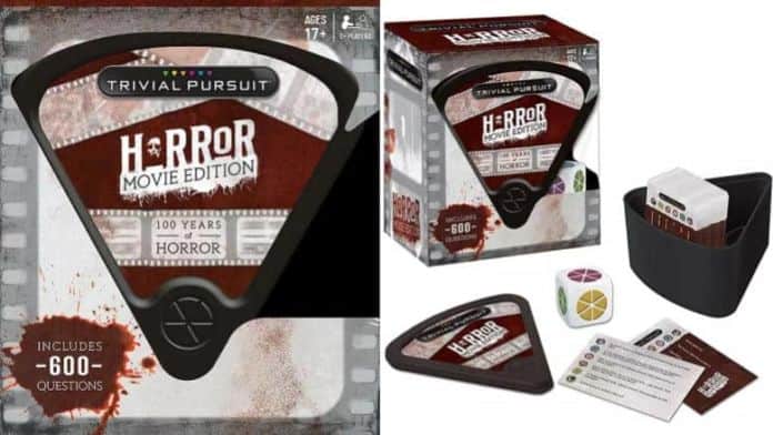 image depicting contents of Horror Movie Trivial Pursuit game