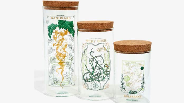 harry potter herbology storage jars