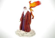 albus dumbledore fawkes statue