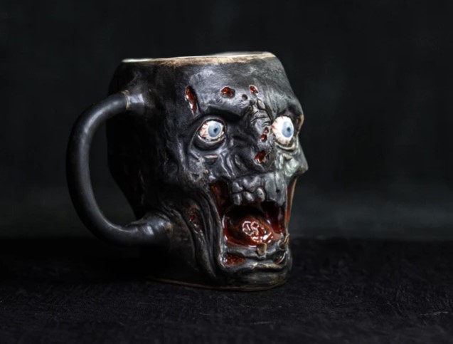 zombie head coffee mug