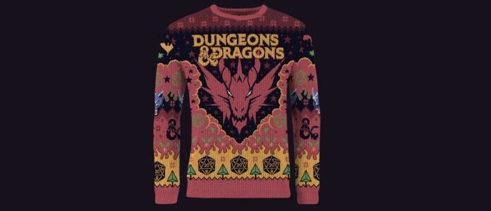 dungeons and dragons ugly christmas sweater